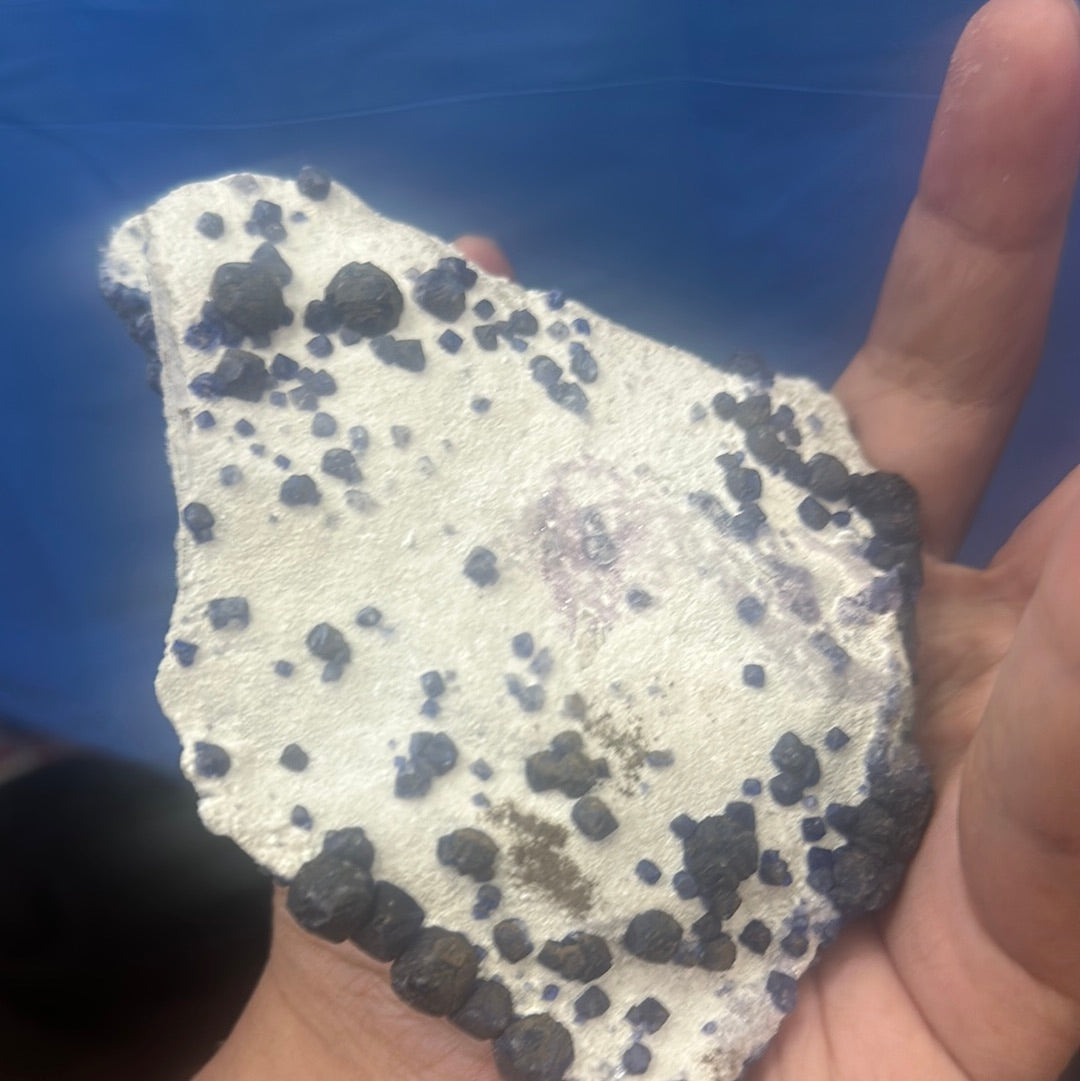 Blueberry fluorite specimen