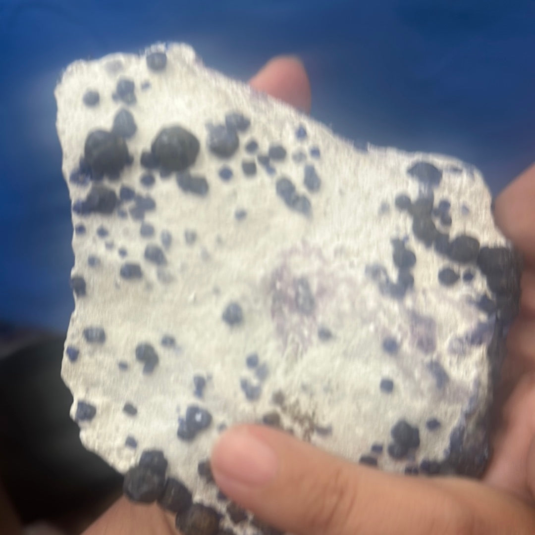 Blueberry fluorite specimen